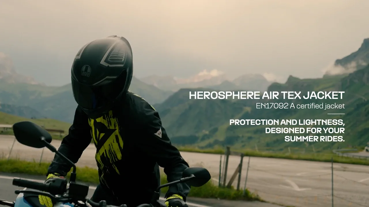 Dainese Herosphere Air Black Fluo Yellow Tekstil Mont