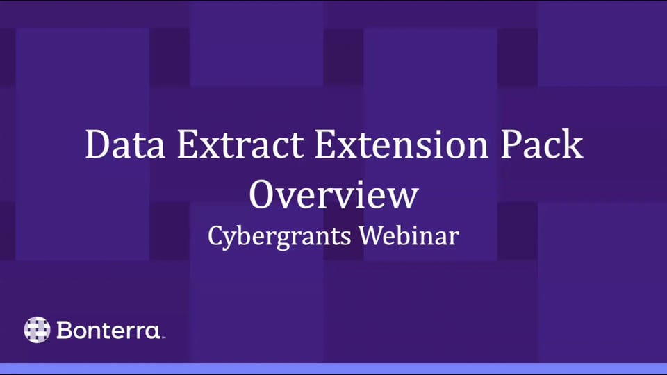 Data Extract Extension Pack