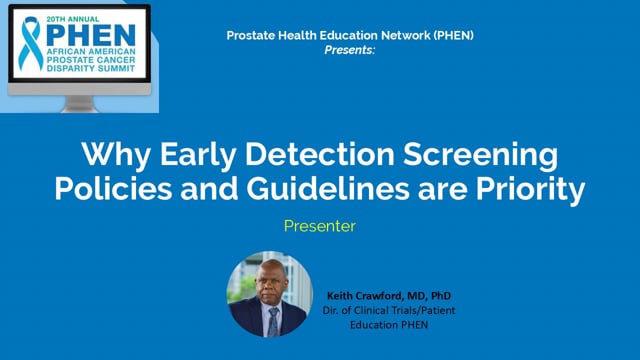 Why Early Detection Screening Policies and Guidelines Are Priority