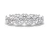 Lab Grown Diamond Oval Bezel-Set True Eternity Band in 14K White Gold 