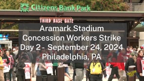 Aramark Stadium Workers in Philly Strike for Healthcare and a Living Wage