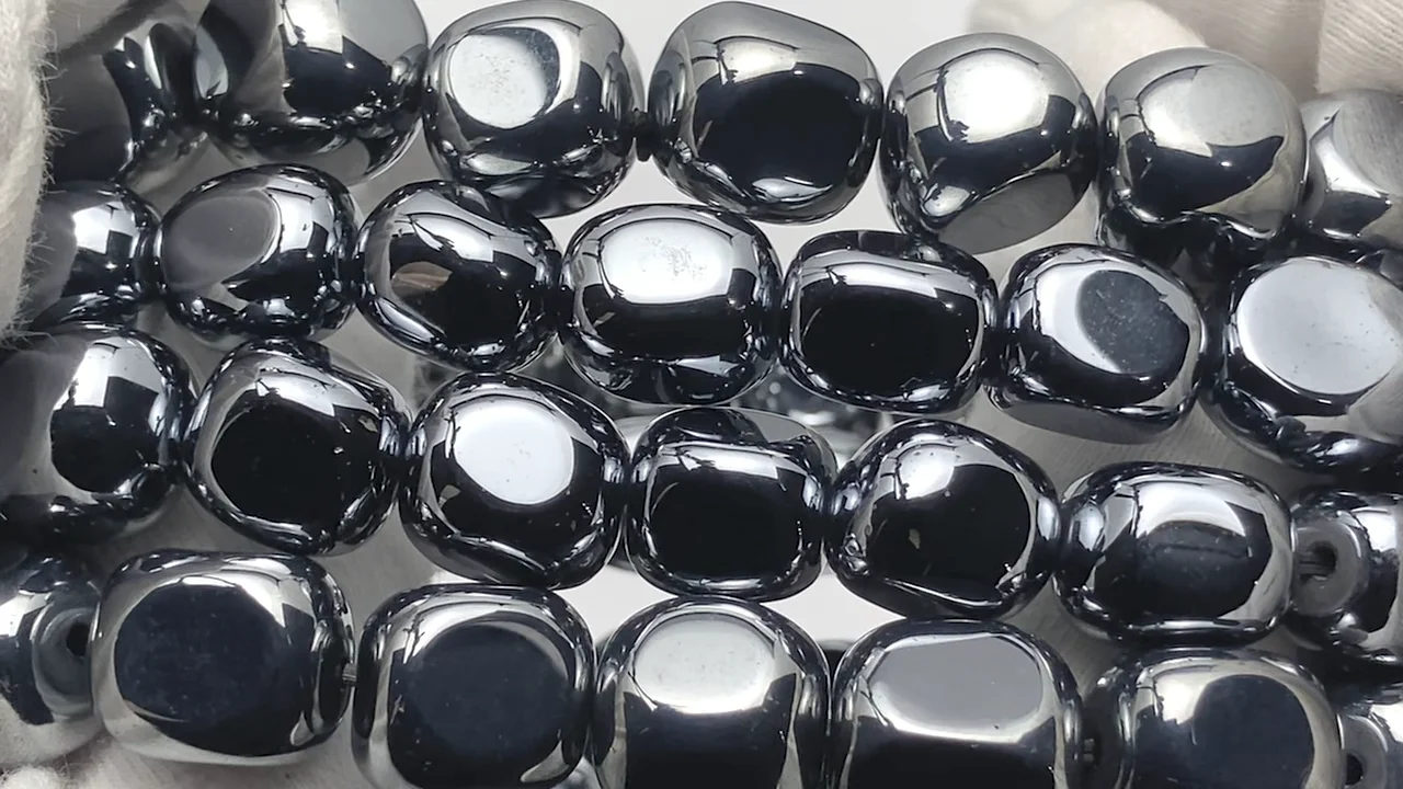 高純度テラヘルツ鉱石 タンブル ブレスレット｜天然石ビーズの卸問屋