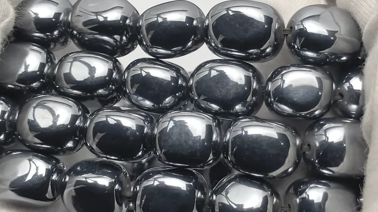 高純度テラヘルツ鉱石 タンブル ブレスレット｜天然石ビーズの卸問屋