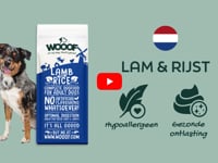 WOOOF Lam &amp; Rijst Hondenvoer is een compleet en natuurlijk geperste hondenbrok voor volwassen honden van alle groottes. De brok is vrij van tarwe(gluten), waardoor&hellip;