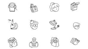 Library and Reading Icon Animations, an Outline Icon by Vectors Market (Thumbnail 5 of 5)