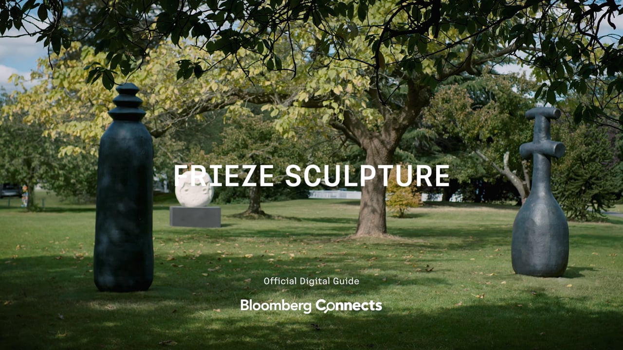 Frieze Sculpture main trailer with curator Fatoş Üstek