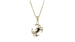 10kt Yellow Gold Crab Pendant