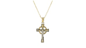 10kt Two-Tone Gold Crucifix Pendant