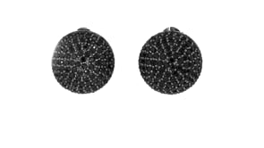4.00 ct. t.w. Black Spinel Button Earrings in Sterling Silver