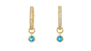3.80 ct. t.w. Multi-Gemstone Jewelry Set: Hoop Earrings and Three Pairs of Interchangeable Drops in 18kt Gold Over Sterling