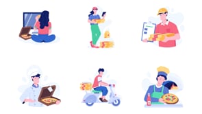 Animated Pizza Illustration Set, a Food Illustration by Prosymbols (Thumbnail 5 of 5)