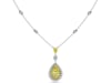 Lab Grown Diamond Yellow Pear-Shaped Pendant in Platinum &amp; 18K Yellow Gold &#40;5 ct. tw.&#41;