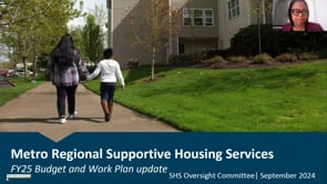 Supportive Housing Services Oversight Committee meeting, September 23, 2024 on Vimeo