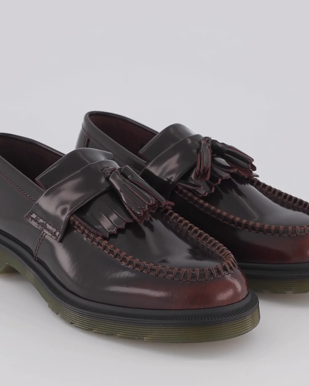 Shop Dr Martens Adrian Tassel Loafer in Red
