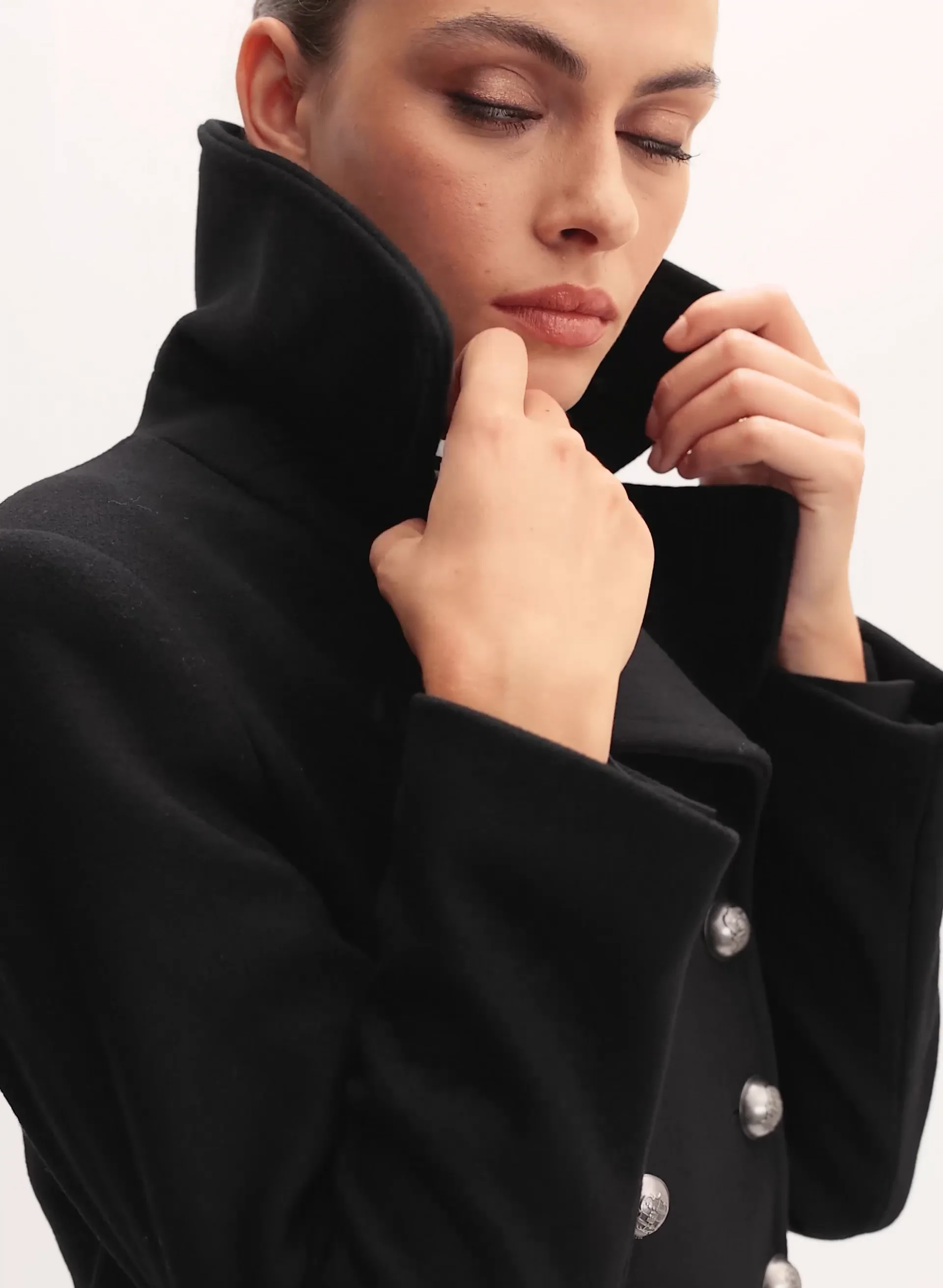 Double-Breasted Wool-Blend Coat Double-Breasted Wool-Blend Coat
