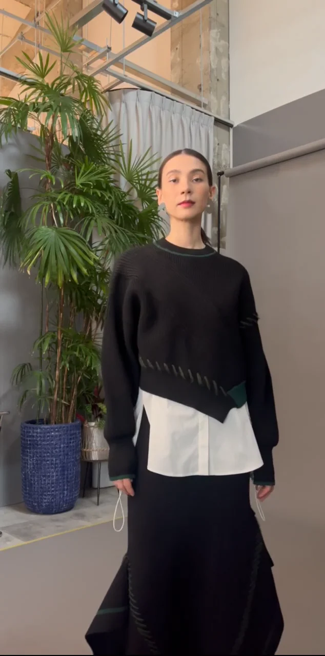 POINT STITCH SHORT KNIT TOP【セットアップ着用可能】 | ニット POINT STITCH SHORT KNIT TOP【セットアップ着用可能】 | ニット