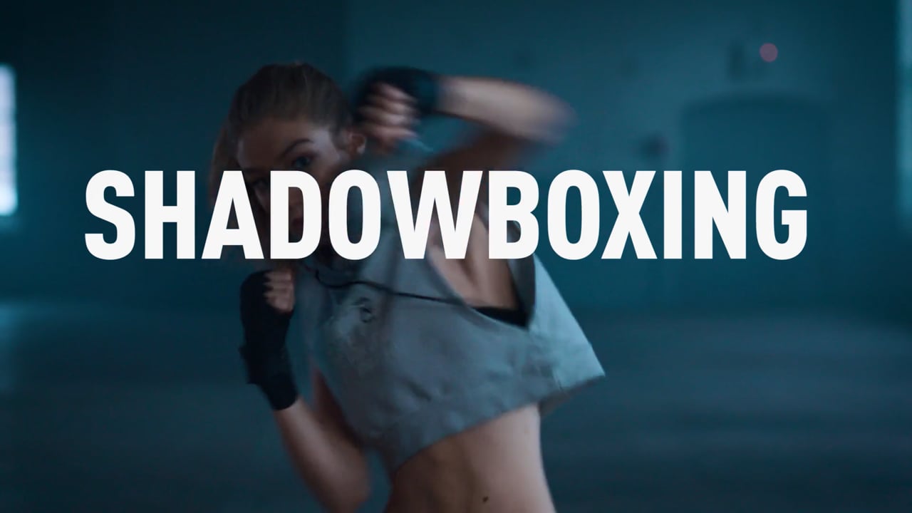 Shadow boxing with Gigi Hadid