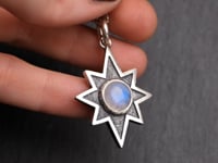 Guiding star pendant with moonstone