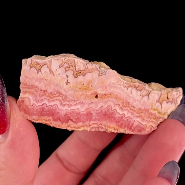 Rhodochrosite (polished slice)