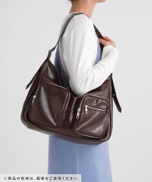 フェイクレザーダブルポケットショルダー | [公式]レプシィム