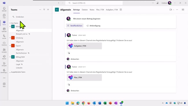 23 Ein Team erstellen
