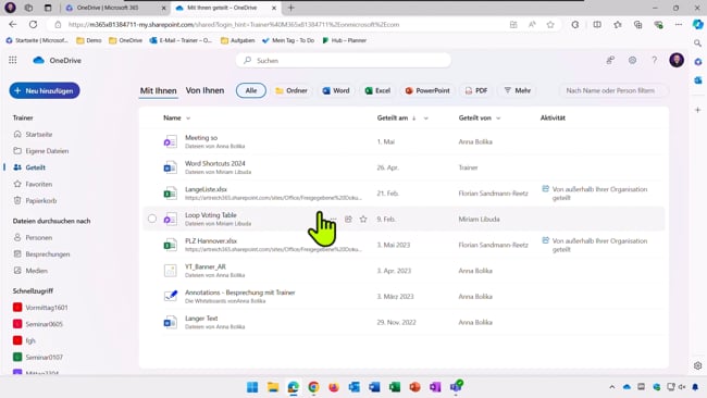 16 OneDrive - Teilen über Outlook
