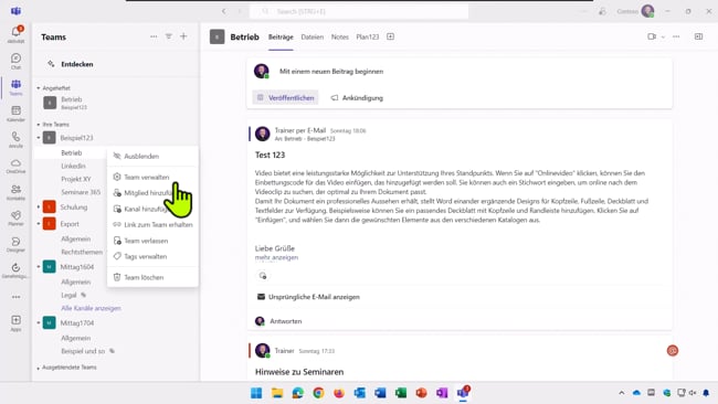 32 Private und geteilte Kanäle