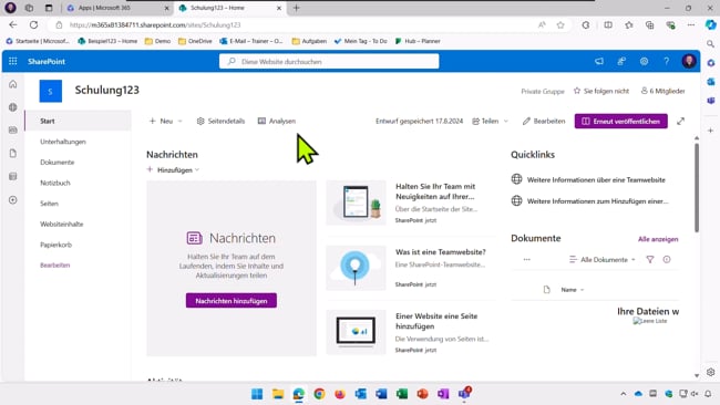35 Die SharePoint Seite