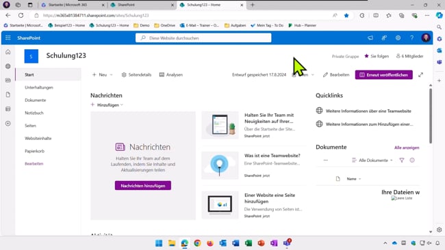 36 Die SharePoint Seite gestalten