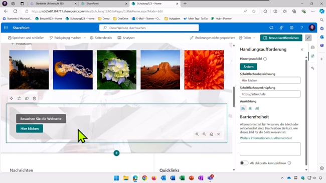 37 Die SharePoint Seite bearbeiten