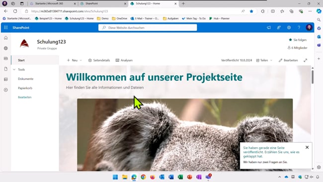 38 SharePoint Unterseiten