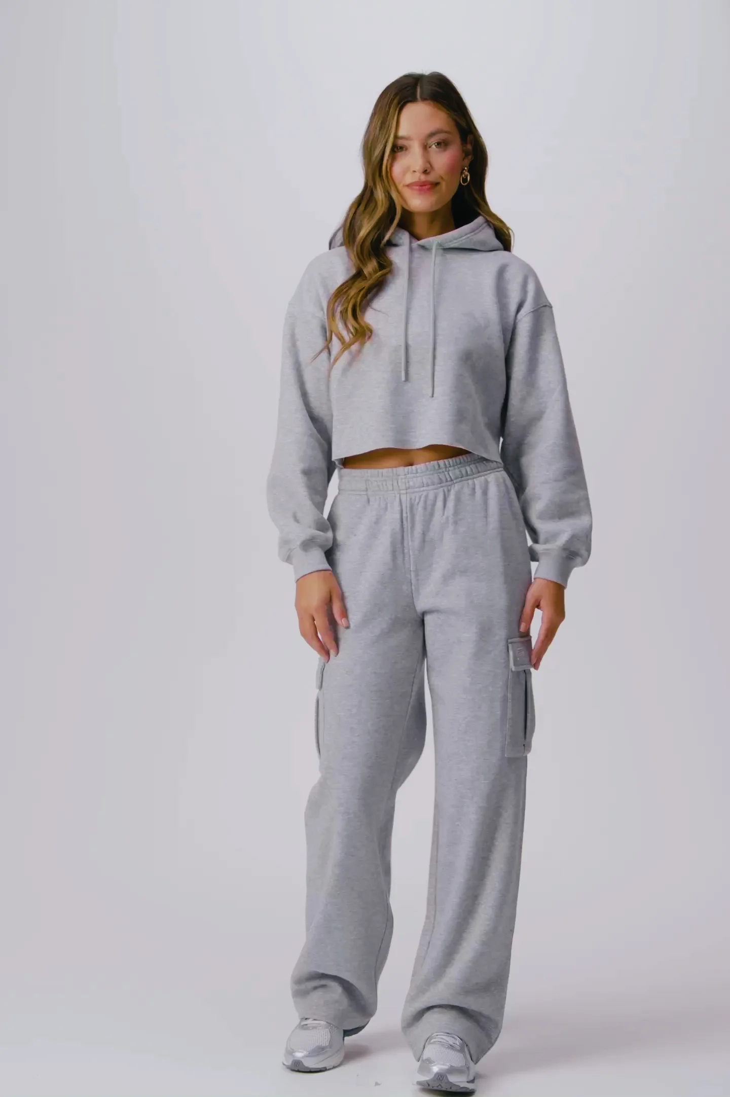 Cozy Fleece Wide Leg Cargo Sweatpant - Fabletics