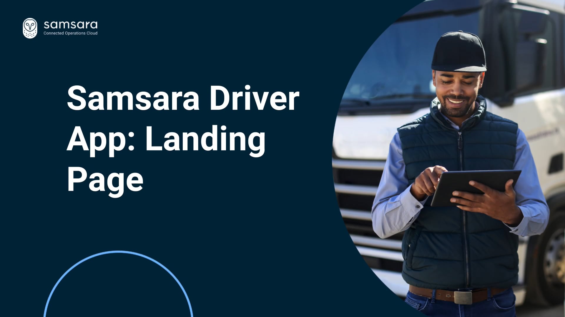 Samsara Driver App: Landing Page