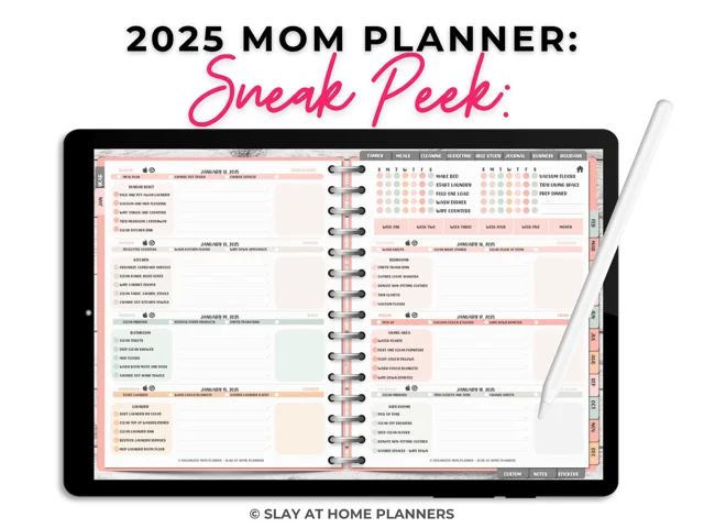 Mom Planner | Parent Planner | Family & Household Planner | Weekly Family Planner | Home Management Planner | Mommy buy Planner | Dream Hard