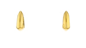 18kt Gold Vermeil Triangular Huggie Hoop Earrings
