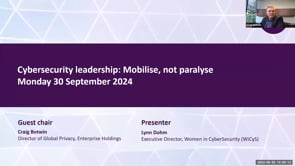 SASIG Webinar - Cybersecurity leadership: Mobilise, not paralyse 2024-09-30 13:00:09