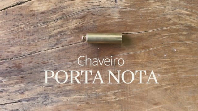 Chaveiro PORTA NOTA de Emergência - Latão