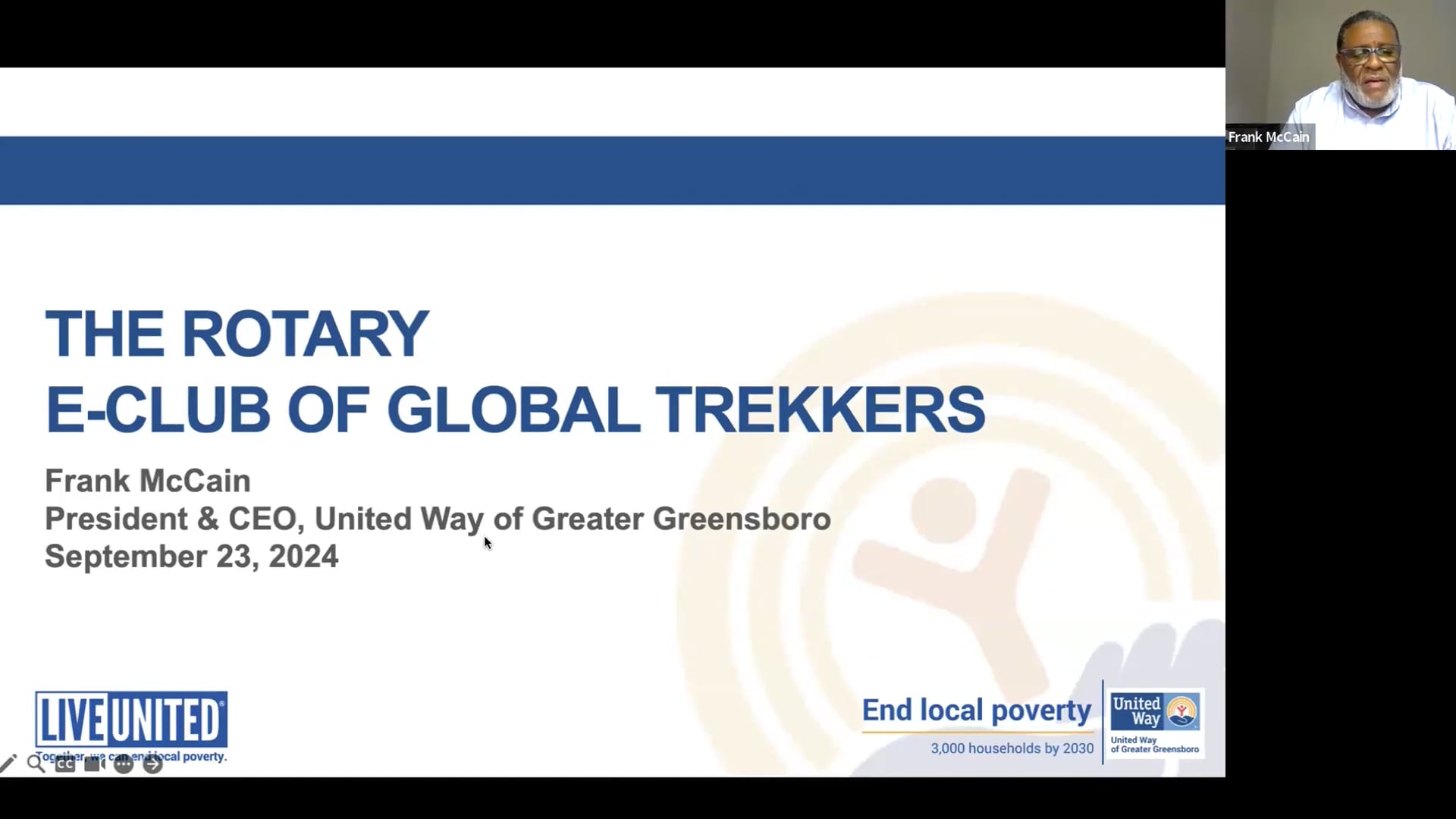 September 23rd 2024 - Frank McCain – CEO – United Way of Greater Greensboro