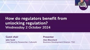 SASIG Webinar - How do regulators benefit from unlocking regulation? 2024-10-02 10:00:11