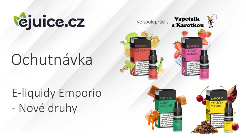 E-liquidy Emporio nové druhy - ochutnávka (CZ)