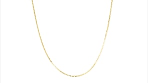 .7mm 10kt Yellow Gold Adjustable Box-Chain Necklace