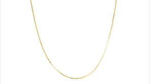 1mm 10kt Yellow Gold Box-Chain Necklace