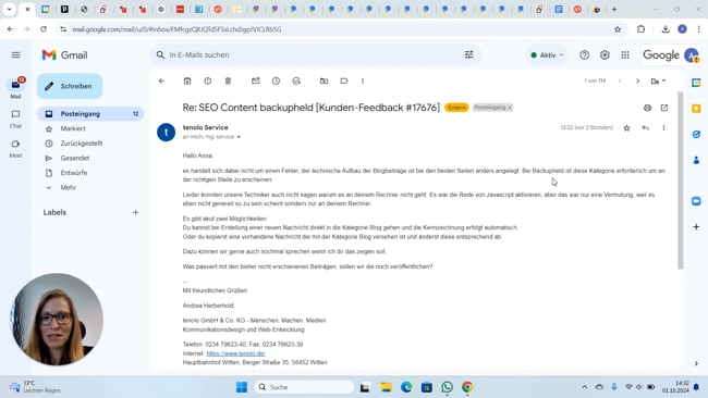 SEO Content ITSR + backupheld veröffentlichen