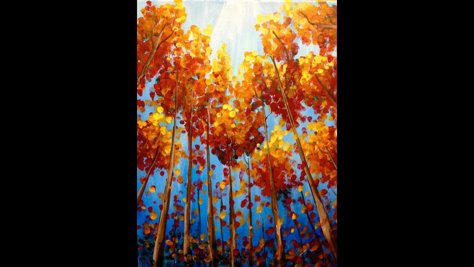 Acrylic Autumn Trees