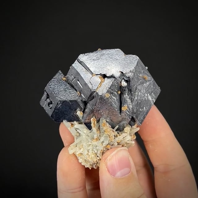 Galena on Quartz with Siderite