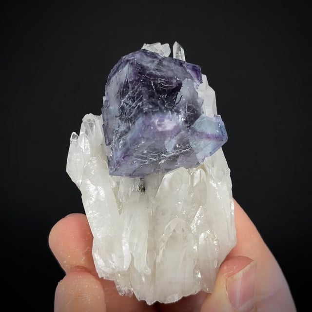 Fluorite on Quartz