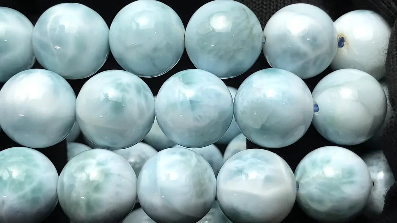13mm-52.5g 天然無処理　ラリマー  ブレスレット 13mm-52.5g 天然無処理 ラリマー ブレスレット