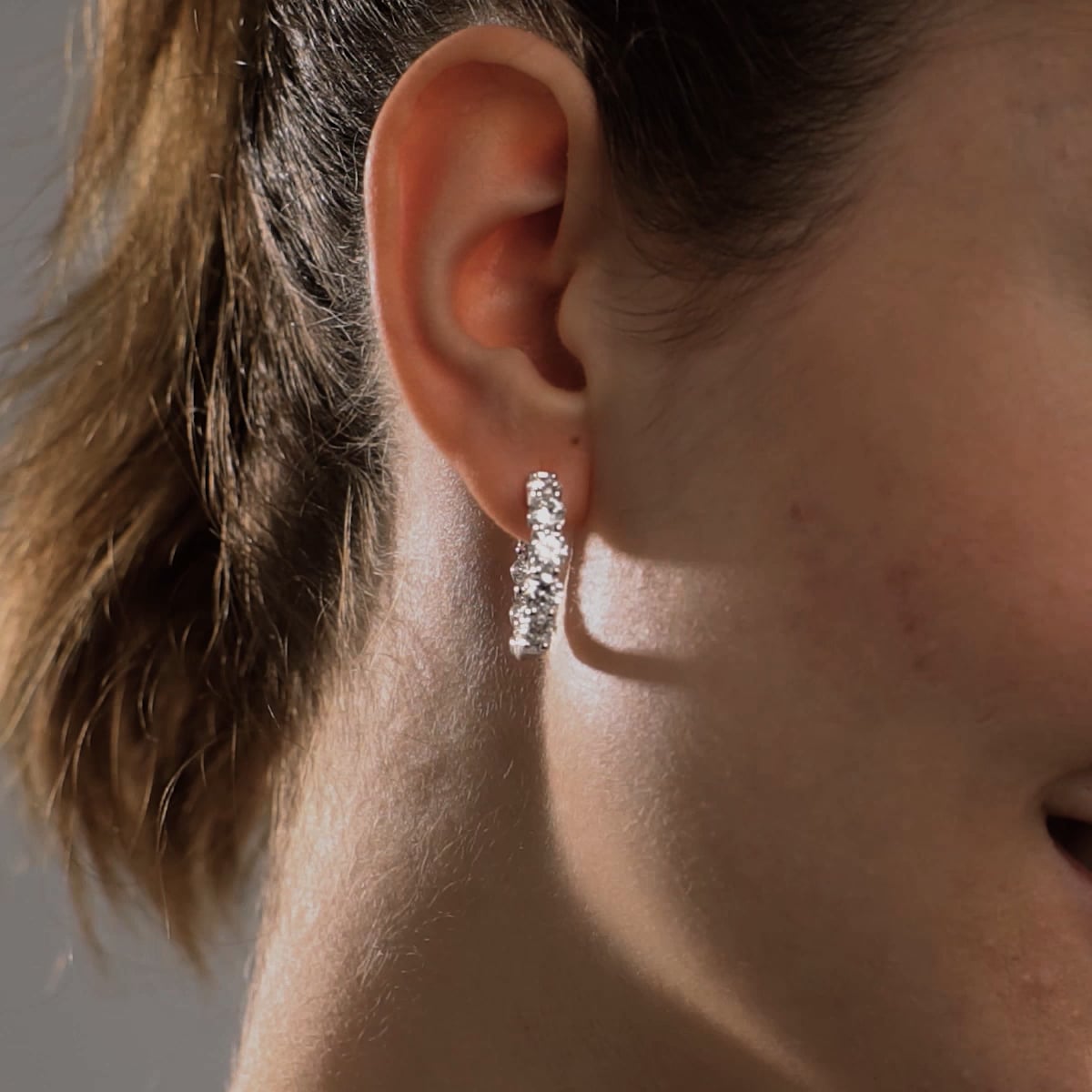 product video 2 for 6 ctw Round Lab Grown Diamond Inside Out Hoop Earrings