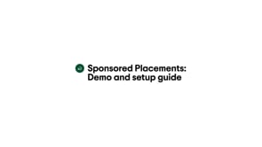 Sponsored Placements | Demo + setup guide