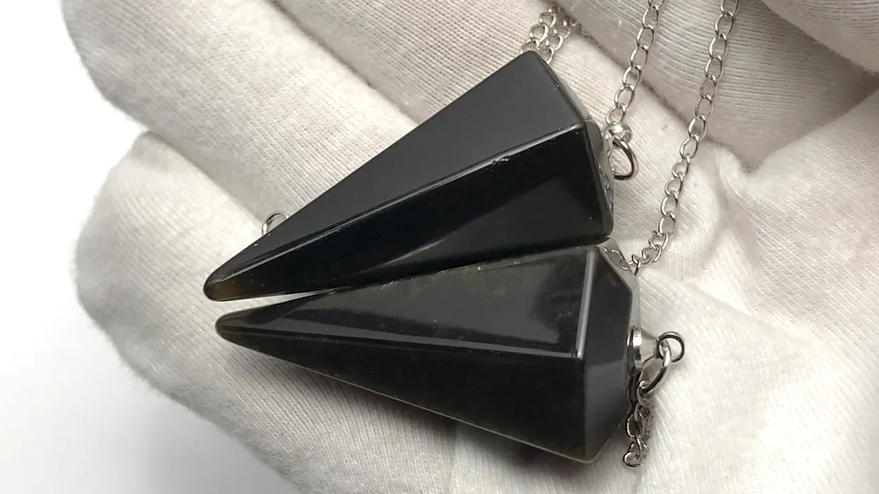 ゴールデンオブシディアンAAA カット入りペンデュラム41×20×20mm